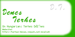 denes terhes business card